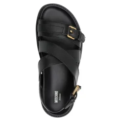 Adjustable Buckle Sandals, Solid Color