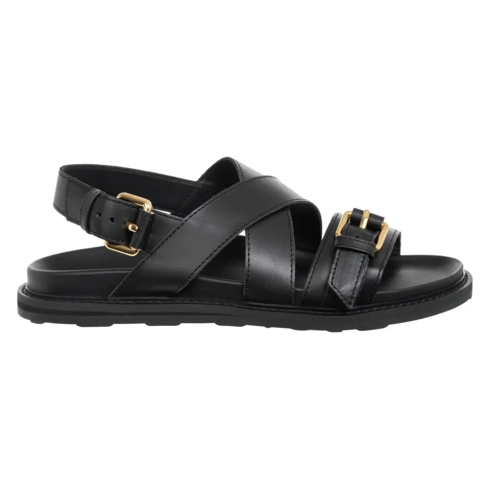 Adjustable Buckle Sandals, Solid Color