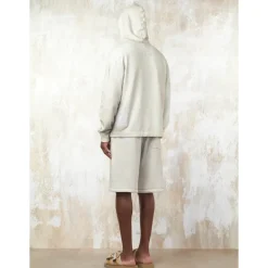 Airbrushed Fleece in Pale Taupe