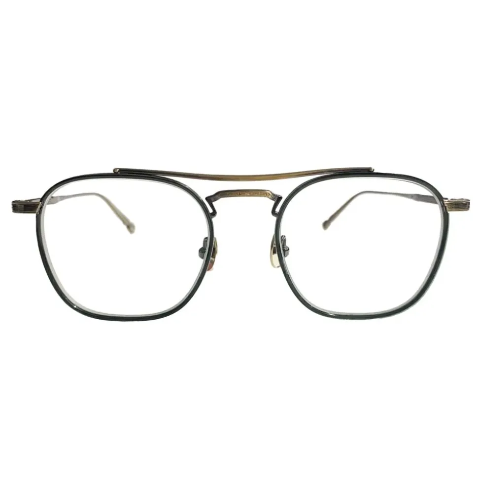 Antique Gold Eyewear Frames in Green