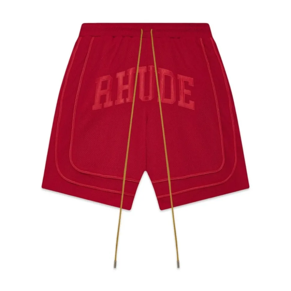 Baggy Mesh Collegiate Logo Shorts