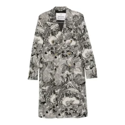 Baroque Print Long Sleeve Coat