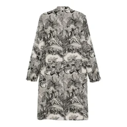 Baroque Print Long Sleeve Coat