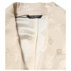 Beige Logo Monogram Coat Jacket