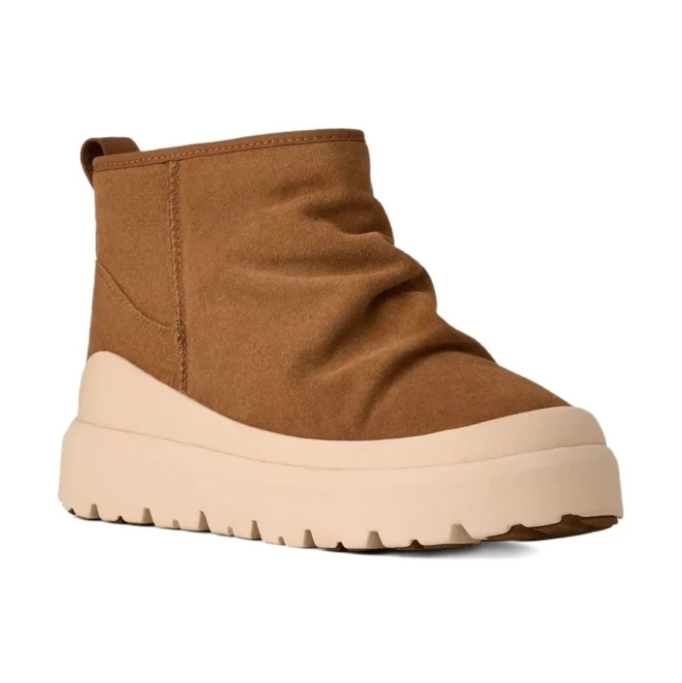 Beige Utility Mini Boots
