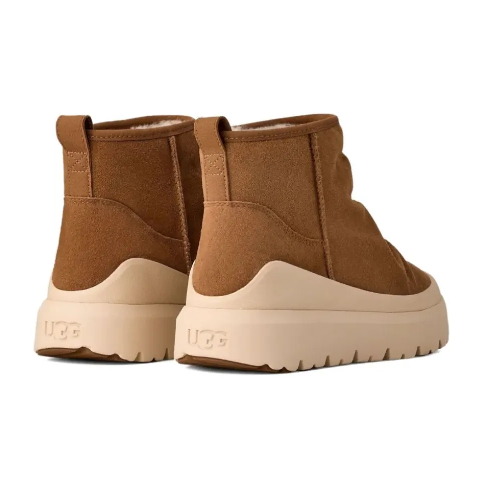 Beige Utility Mini Boots