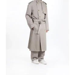 Beige Waterproof Double-Breasted Coat