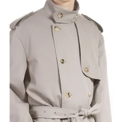 Beige Waterproof Double-Breasted Coat