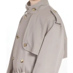 Beige Waterproof Double-Breasted Coat