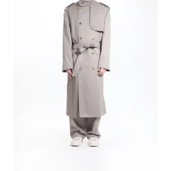Beige Waterproof Double-Breasted Coat