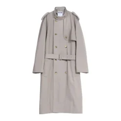 Beige Waterproof Double-Breasted Coat