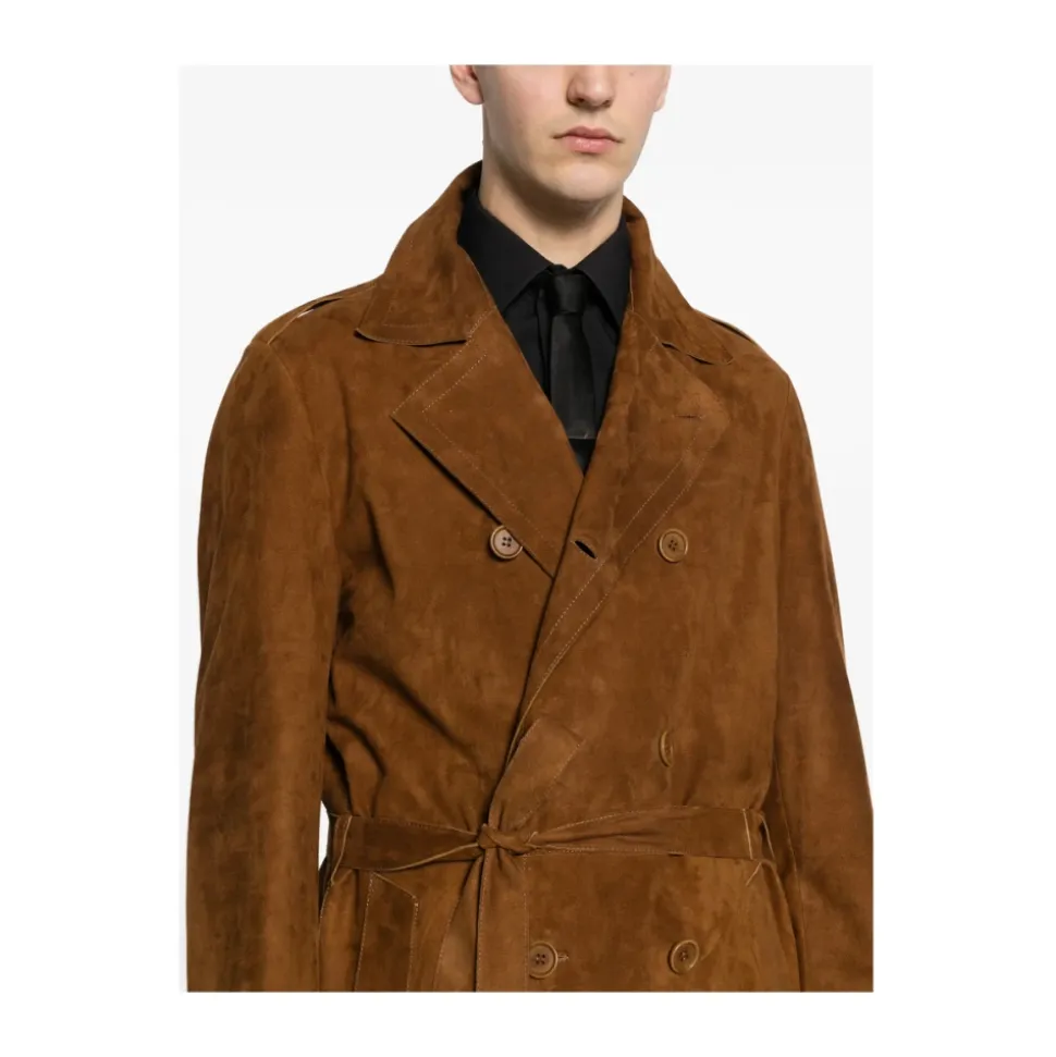 Belted Double-Breasted Coat