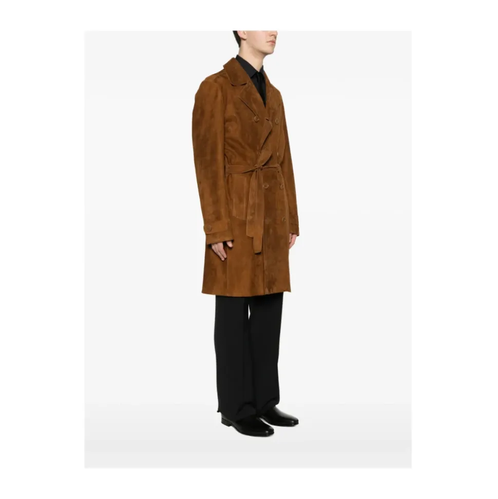 Belted Double-Breasted Coat