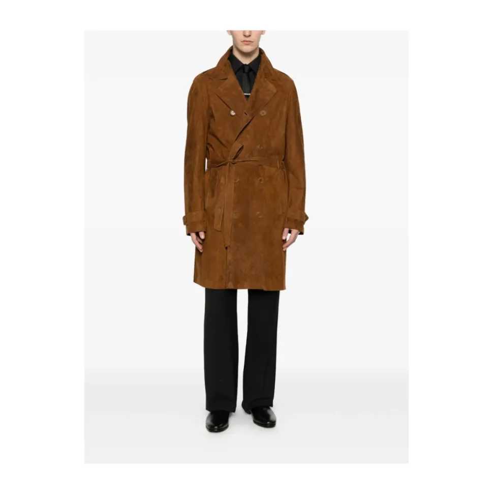 Belted Double-Breasted Coat