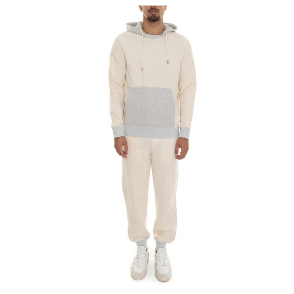 Bicolored Hooded Sports Tracksuit