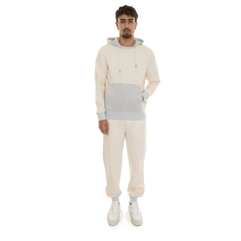 Bicolored Hooded Sports Tracksuit