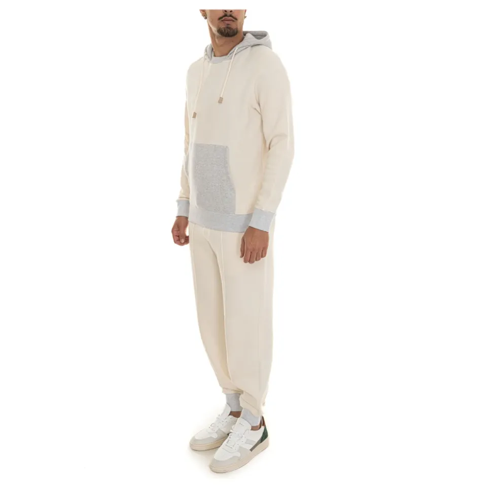 Bicolored Hooded Sports Tracksuit