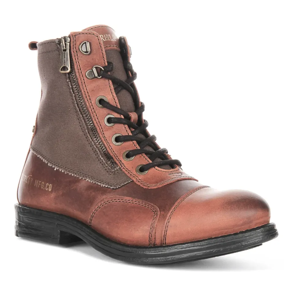 Biker Combat Lace Up Boot