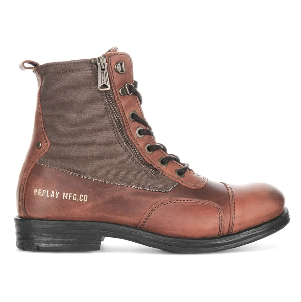 Biker Combat Lace Up Boot