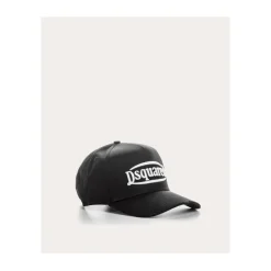 Black and White Embroidered Cap