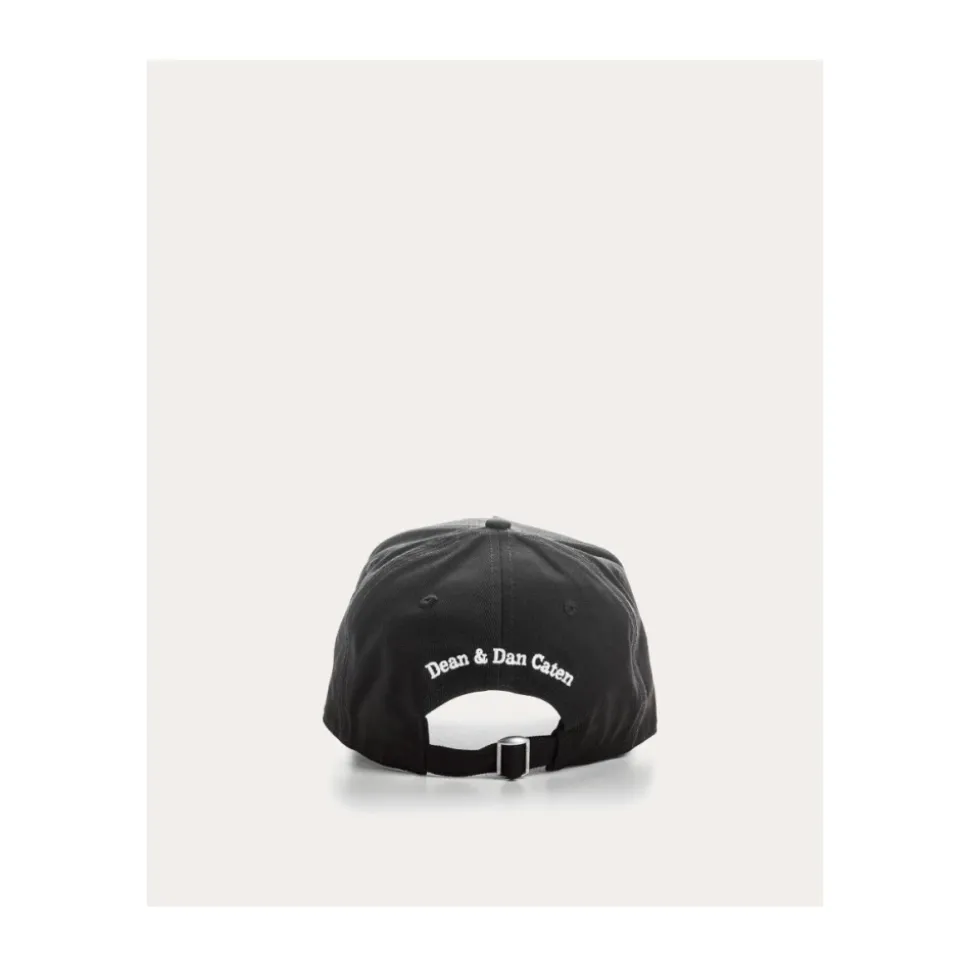 Black and White Embroidered Cap