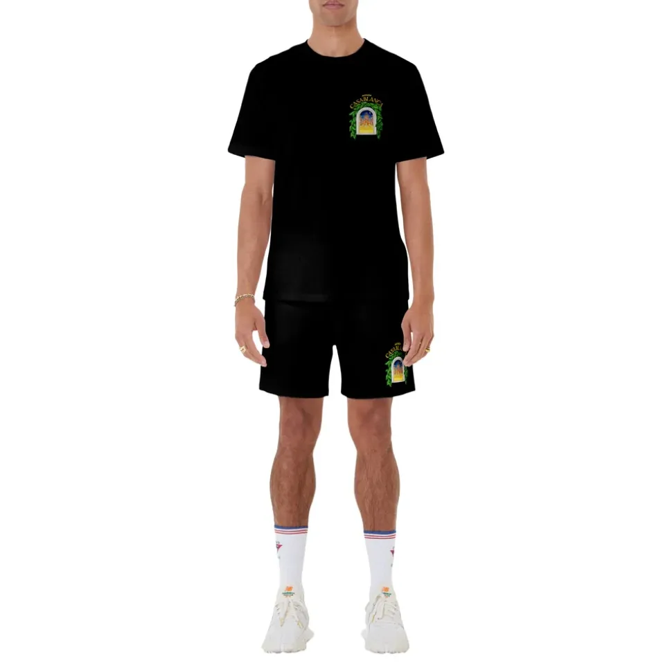 Black Avenida Printed Sweatshort