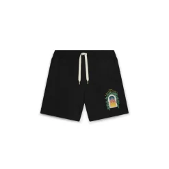 Black Avenida Printed Sweatshort