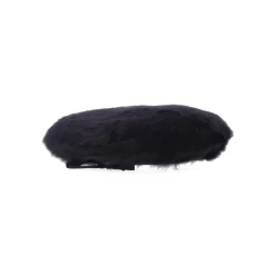 Black Beret Hat with Synthetic Leather