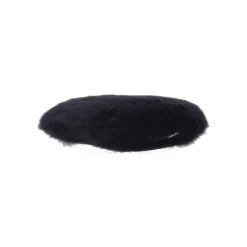 Black Beret Hat with Synthetic Leather