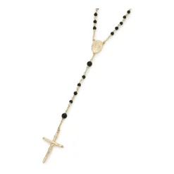 Black Bijoux Cross Pendant with Gemstones