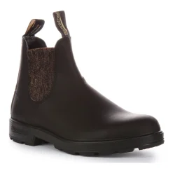Black Bronze Glitter Ankle Boots