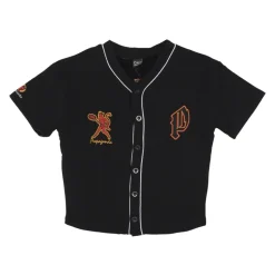 Black Buttoned Baseball Jacket