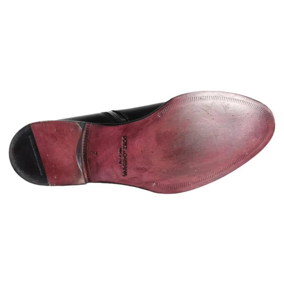 Black Calf Leather Men's Boots Shoes