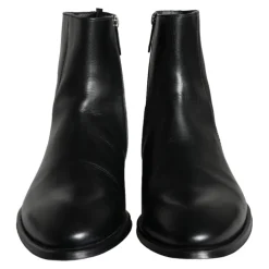 Black Calf Leather Men's Boots Shoes