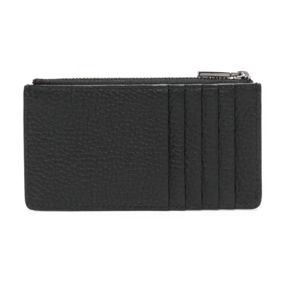 Black Card Holder with Embossed Logo