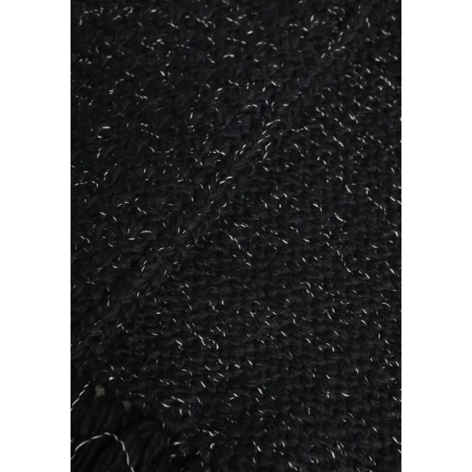 Black Cashmere Neck Warmer Wrap Shawl