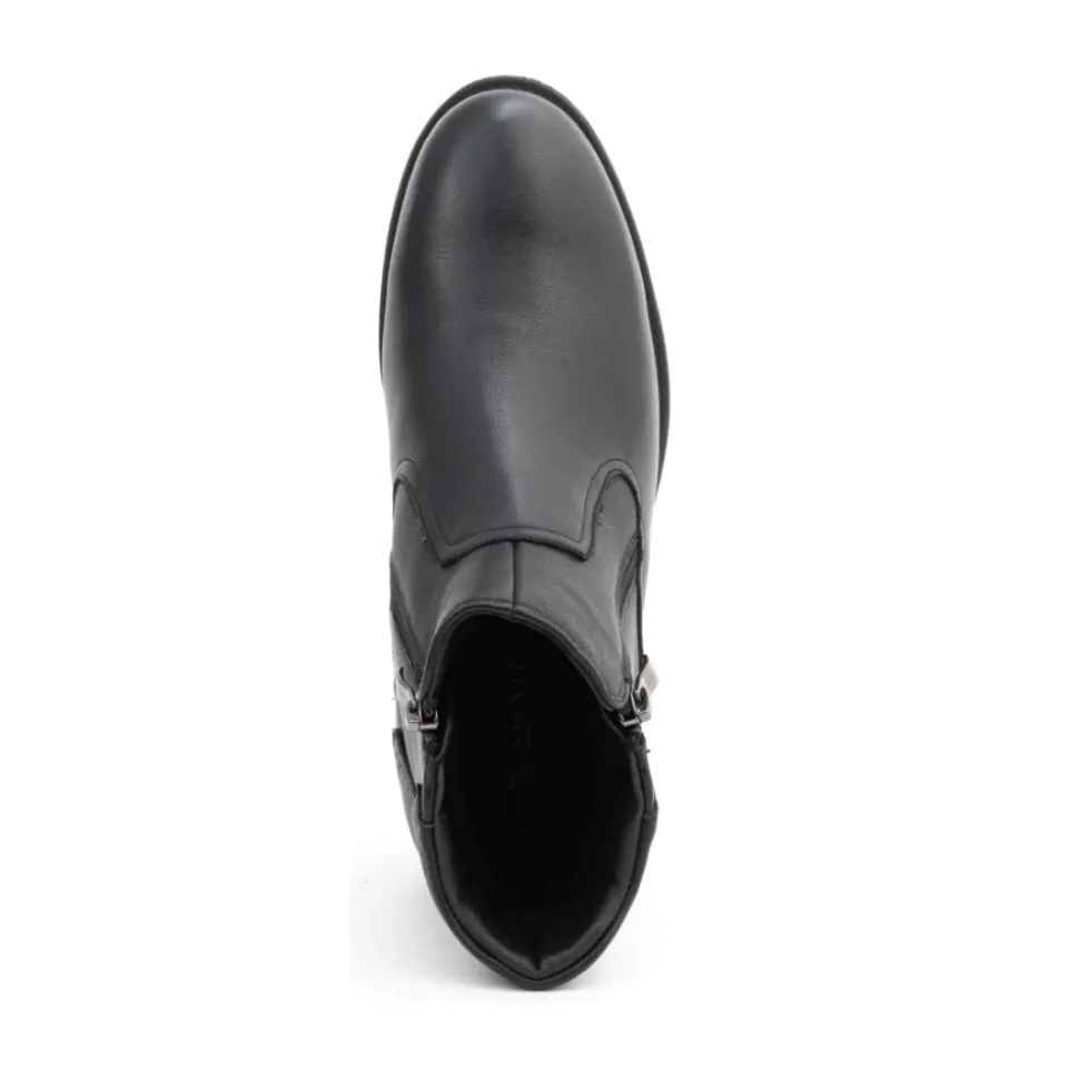 Black Casual Ankle Boots for Men