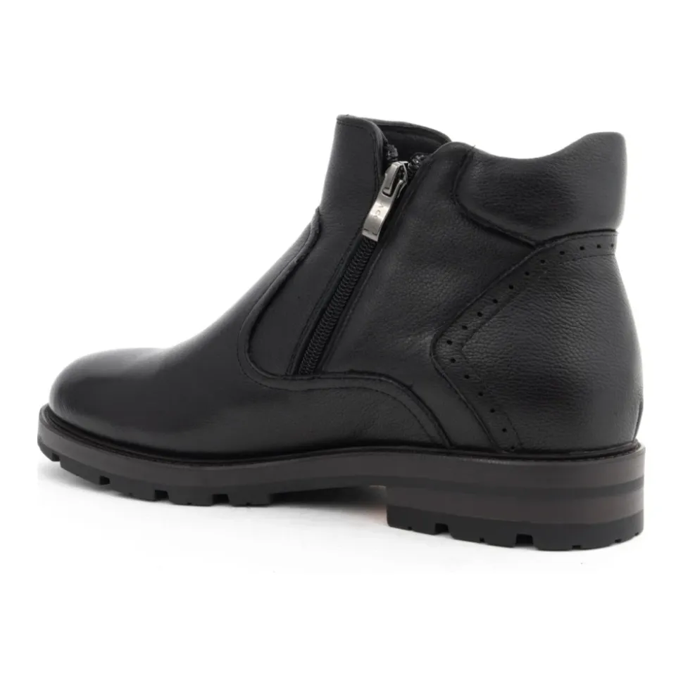 Black Casual Ankle Boots for Men
