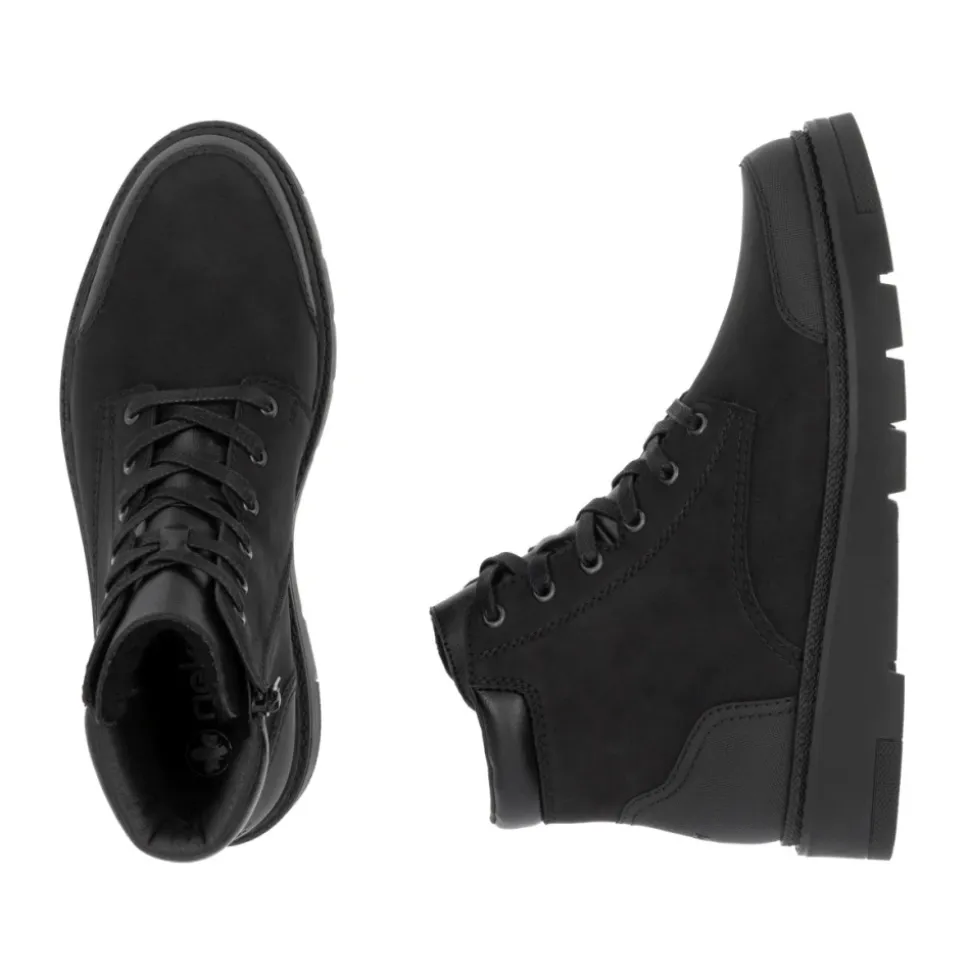 Black Casual Closed Ankle Boots