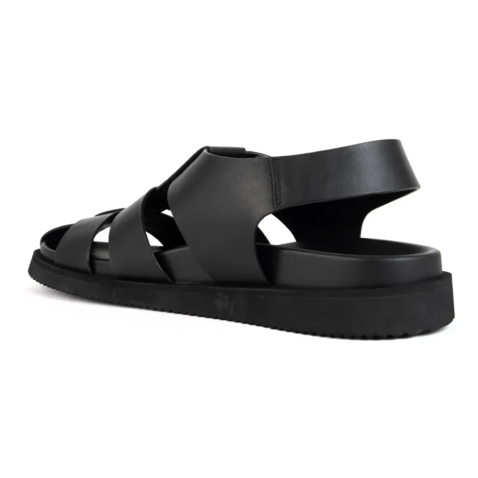 Black Casual Flat Sandals
