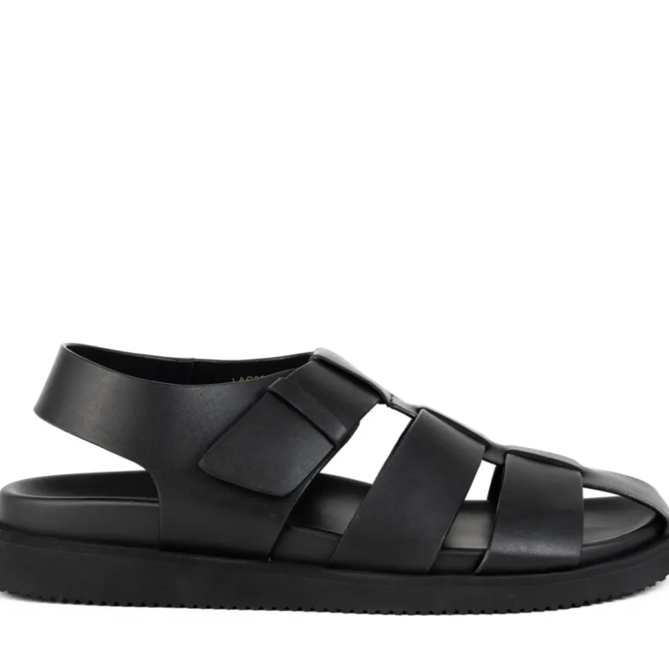 Black Casual Flat Sandals