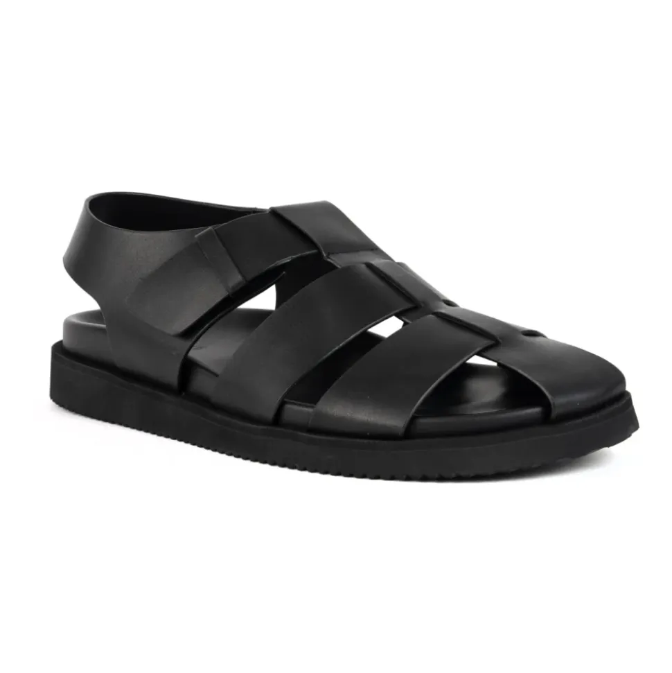Black Casual Flat Sandals