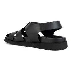 Black Casual Flat Sandals for Men
