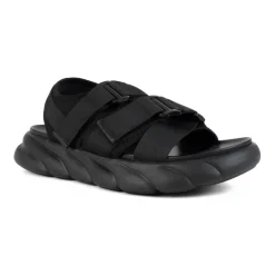 Black Casual Flat Sandals for Men