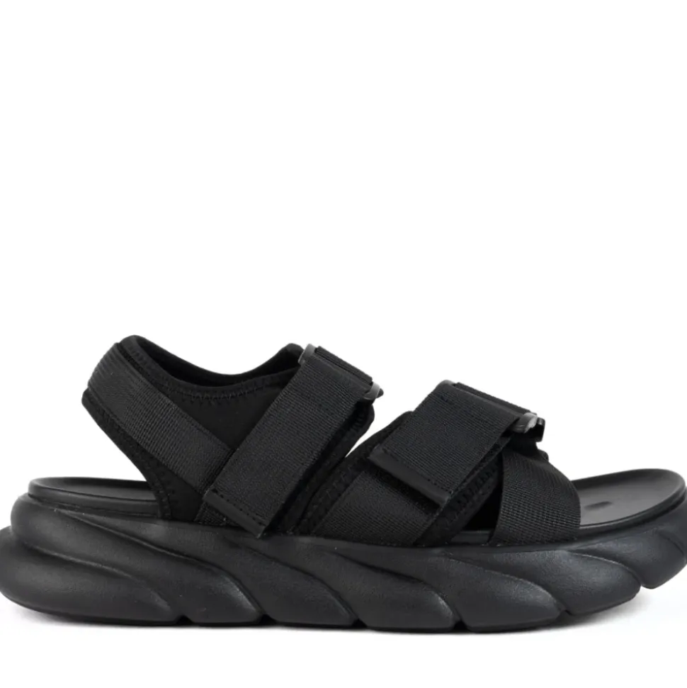 Black Casual Flat Sandals for Men