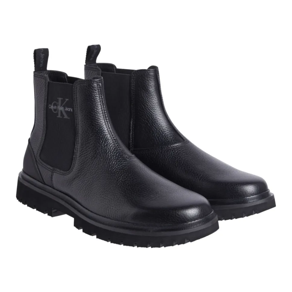 Black Chelsea Ankle Boots for Men