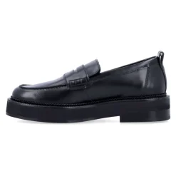 Black Chunky Loafers Closed Shoes