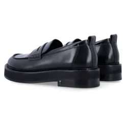 Black Chunky Loafers Closed Shoes