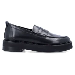 Black Chunky Loafers Closed Shoes