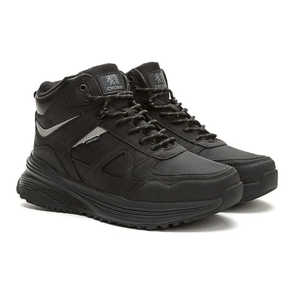 Black Closed Ankle Boots for Men
